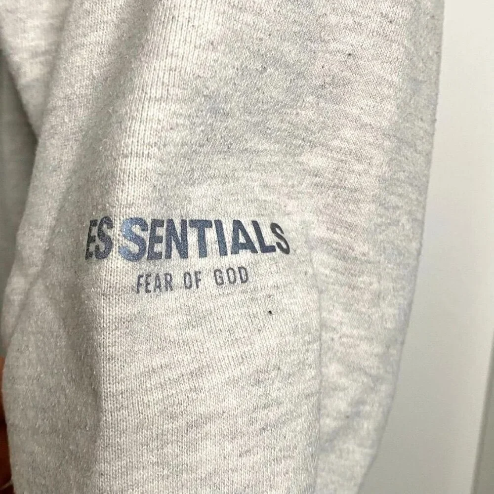 Essentials Fear Of God Heather Gray Sweatshirt Crew Neck Size Medium - Picture 6 of 9